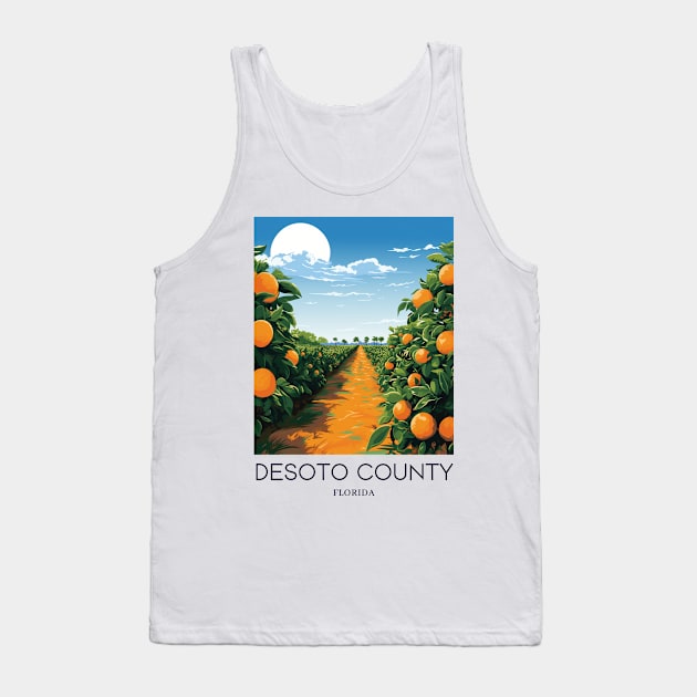 A Pop Art Travel Print of DeSoto County - Florida - US Tank Top by Studio Red Koala